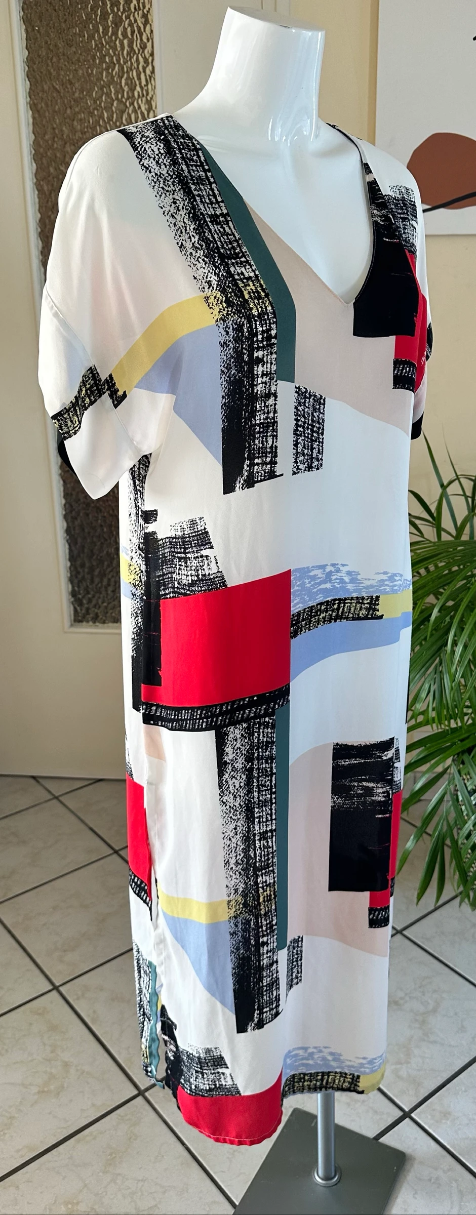 Babaton XS Midi Printed Loose Fit Dress – Impeccable Condition – photo 4